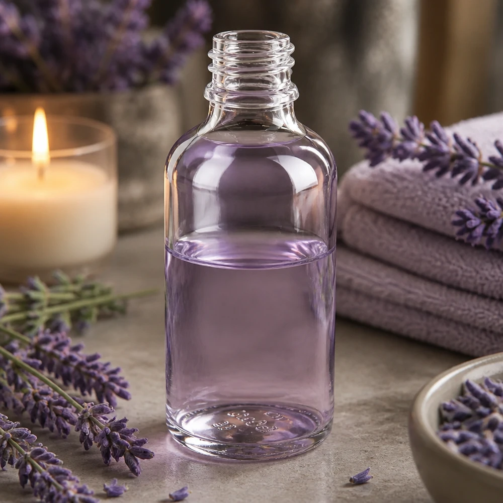 50ml ApoGlas apteekkipullo ruuvikierteellä, joka on valmistettu korkealaatuisesta kirkkaasta borosilikaattilasista.