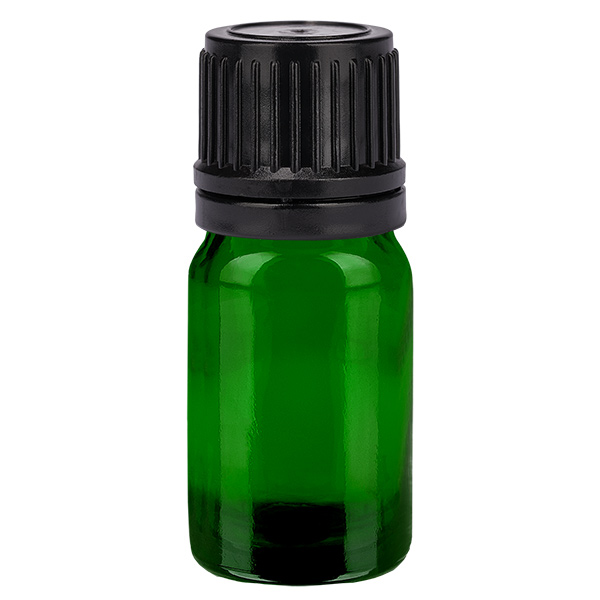 5ml pullo 11mm kierrekorkki musta peukaloinninestokorkki GreenLine UT18/5 5ml pullo 11mm kierrekorkki musta peukaloinninestokorkki GreenLine UT18/5