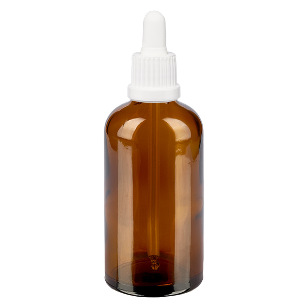 100ml pipettipullo valkoinen väärentämisen varalta suljettava BrownLine UT18/100