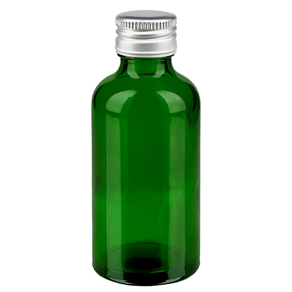 50ml pullo 11mm kierrekorkki Alu-Silver Standard VihreäL.UT18/50