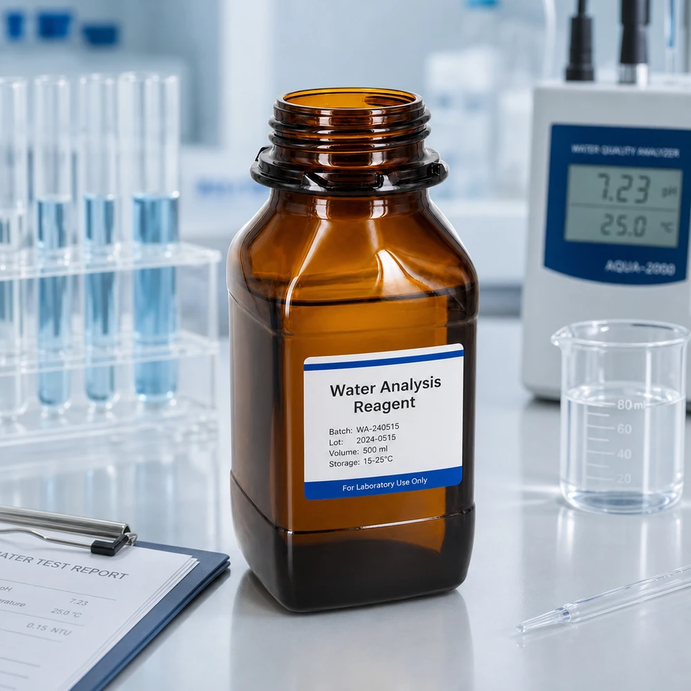 500 ml:n ruskealasi-säilytyspullo – luotettava suoja arvokkaille aineille Tarkka 500 ml:n laboratoriopullo, jossa on kierrekorkki reagenssien turvalliseen säilytykseen.