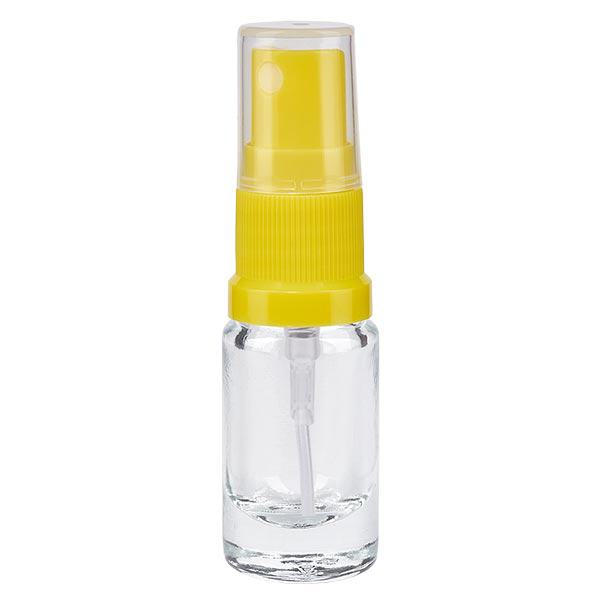 Apteekkipullo kirkas 5ml ruiskukorkki keltainen Apteekkipullo kirkas 5ml ruiskukorkki keltainen