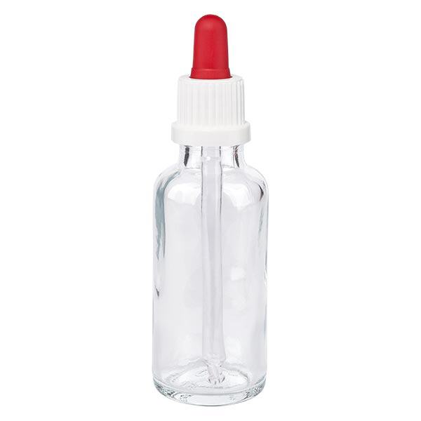 Apteekkipullo kirkas 30ml pipetti valkoinen/punainen väärentämisen estävä sulkeminen Apteekkipullo kirkas 30ml pipetti valkoinen/punainen väärentämisen estävä sulkeminen