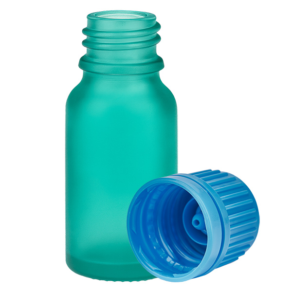 10ml pullo 11mm kierrekorkki sininen väärentämisen estävä korkki GreenLine UT18/10 10ml pullo 11mm kierrekorkki sininen väärentämisen estävä korkki GreenLine UT18/10