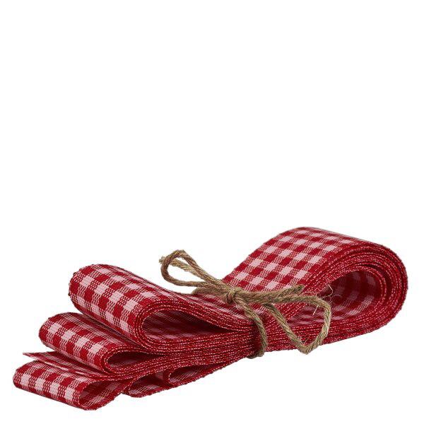 Kangasnauha punainen/valkoinen koristeluun 300cm