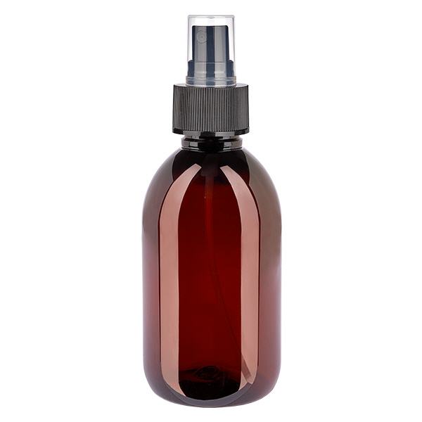 PET-pullo 250ml sumuttimella musta PET-pullo 250ml sumuttimella musta