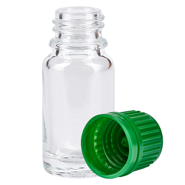 10ml pullo 11mm kierrekorkki vihreä tamper-evident korkki ClearLine UT18/10 10ml pullo 11mm kierrekorkki vihreä tamper-evident korkki ClearLine UT18/10