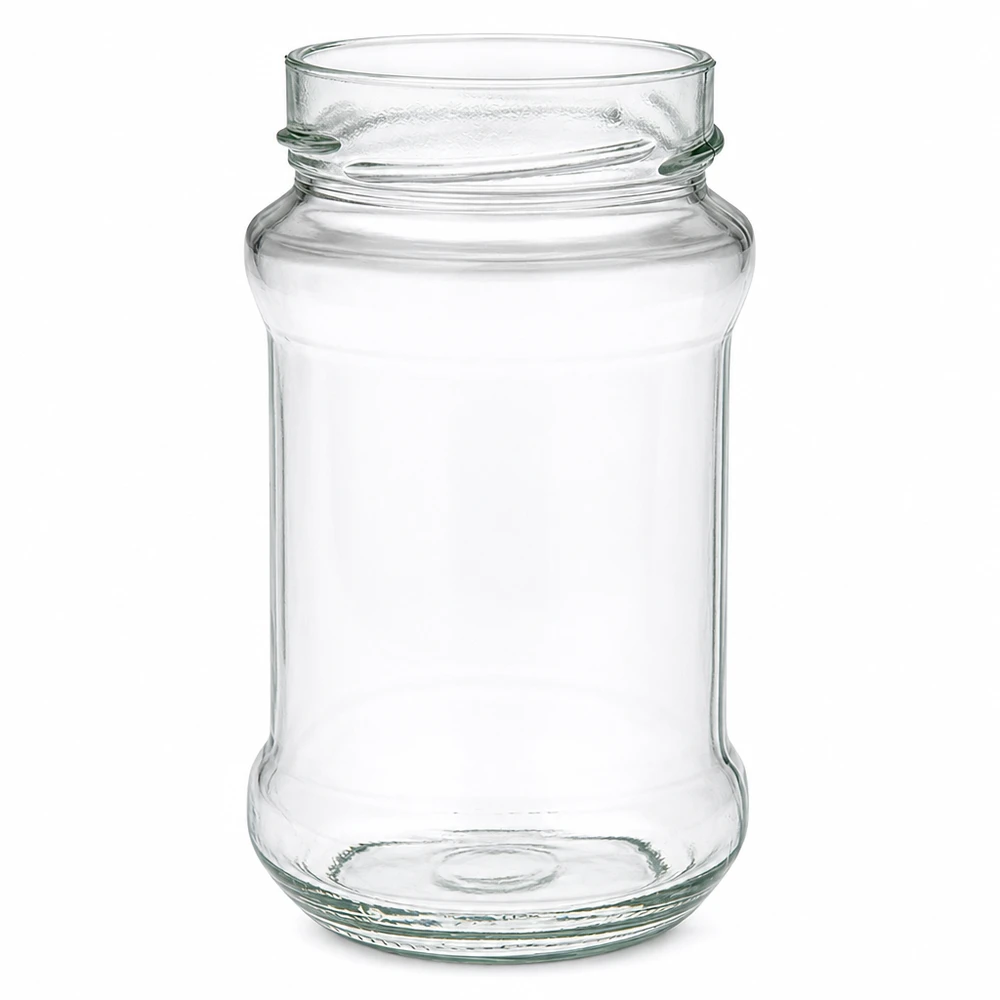 390ml pyöreä purkki ilman kantta (TO66syvä) UNiTWIST UNiTWIST Runda390 pyöreä purkki 390ml TO66 ruuvikierteinen säilöntäpurkki läpinäkyvä ilman kantta säilöntään