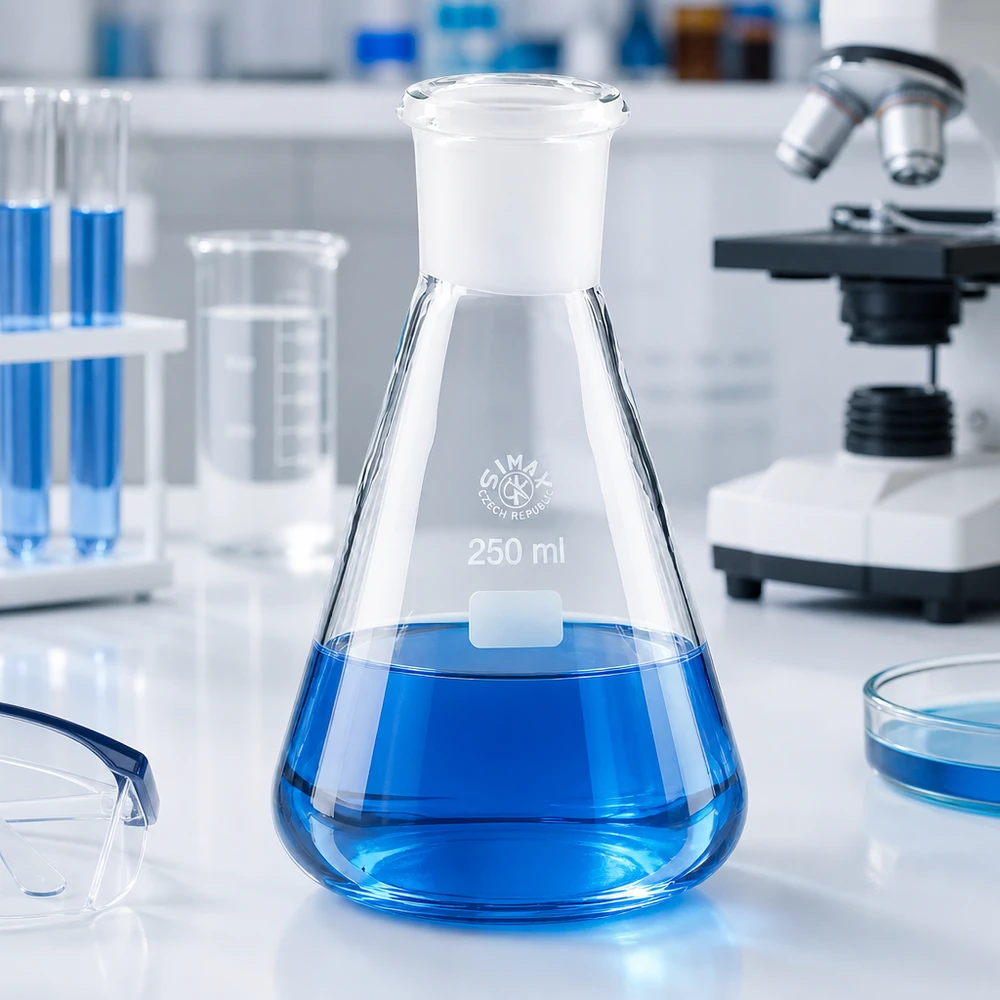 Erlenmeyer-pullo 250ml, jossa on vakiohiottu liitos (29/32).