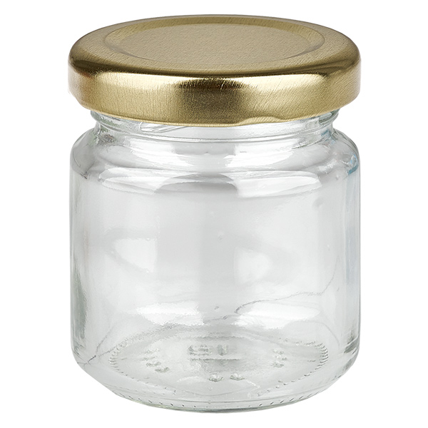 53ml pyöreä purkki, jossa on BasicSeal-kansi kultainen UNiTWIST