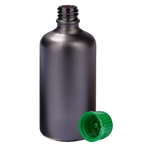 100ml pullo 11mm kierrekorkki vihreä Standard BlackLine UT18/100 100ml pullo 11mm kierrekorkki vihreä Standard BlackLine UT18/100
