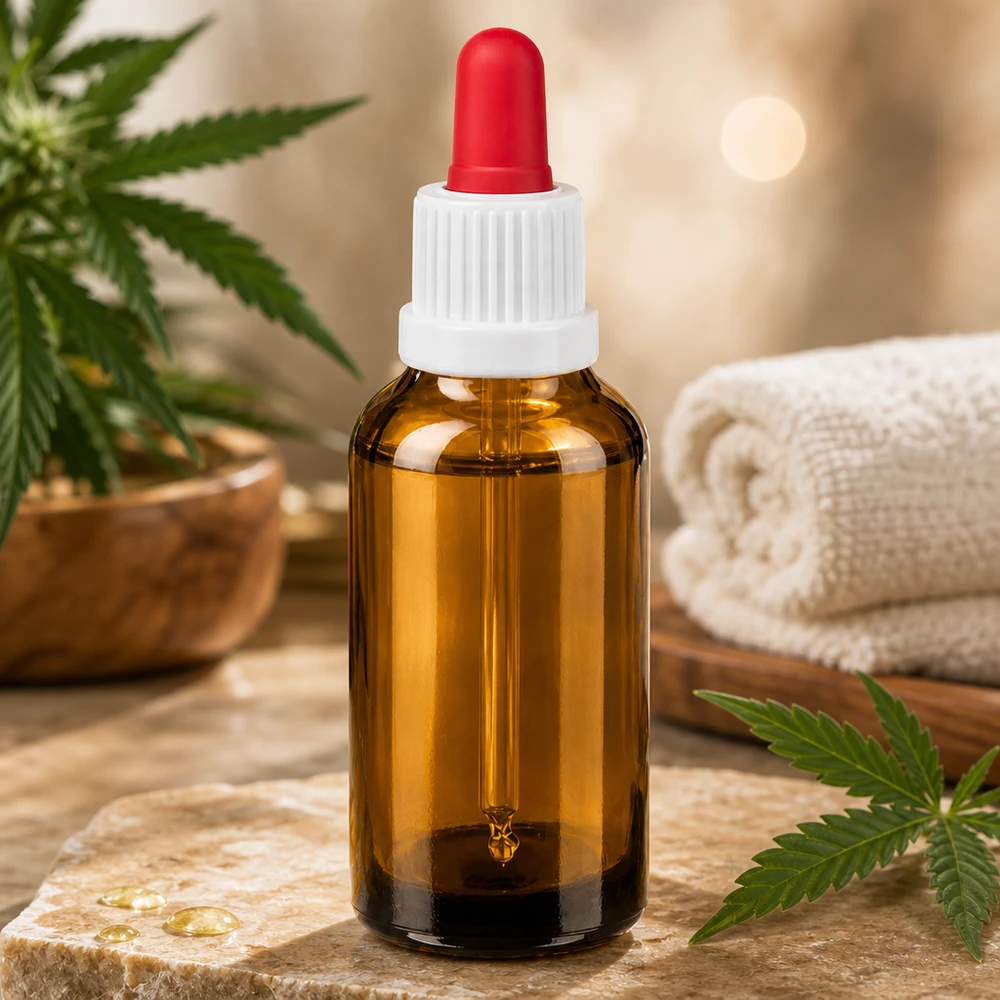 30ml pipettipullo valkoinen/punainen väärentämisen estävä suljin BrownLine UT18/30 Valoa suojaava meripihkanvärinen lasipullo 30ml, jossa on pipettikorkki aktiivisten ainesosien optimaalista säilymistä varten.