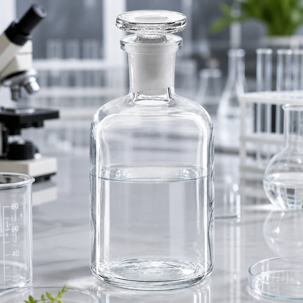 Pyöreä olkapääpullo 100ml kirkas kapeakaulainen lasitulppa 100 ml:n kemikaalipullo, borosilikaattilasia, kapeakaulainen, lasitulppa, laboratorio- ja apteekkikäyttöön