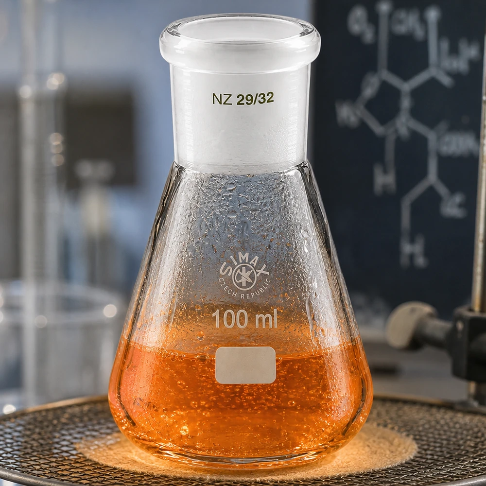 Erlenmeyer-pullo 100ml, jossa on vakiohiottu liitos (29/32).