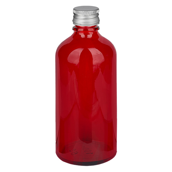 100ml pullo 11mm kierrekorkki alumiini-hopea vakio RedL. UT18/100