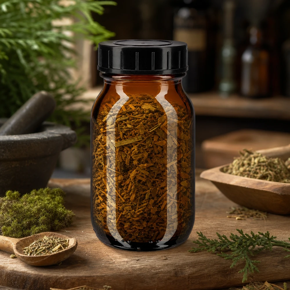 100ml leveäkaulainen meripihkainen pullo, jossa on kierrekorkki. Kompakti 100ml meripihkanvärinen lasipullo, jossa on leveä aukko ja musta korkki helppoa täyttöä varten.