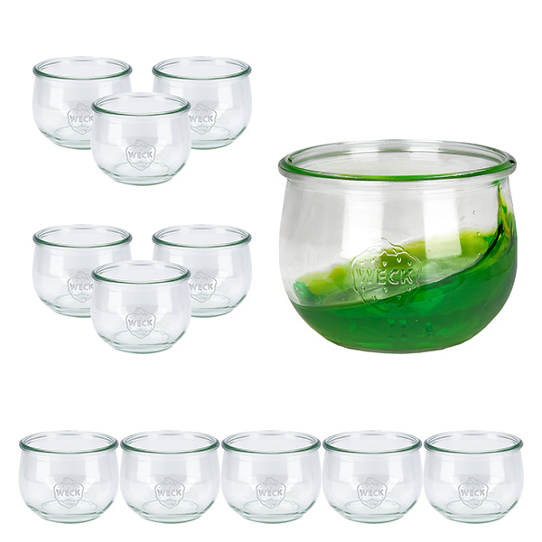 12 Weckin 580 ml:n tulppaanipurkkeja sisältävä setti: 1/2L.