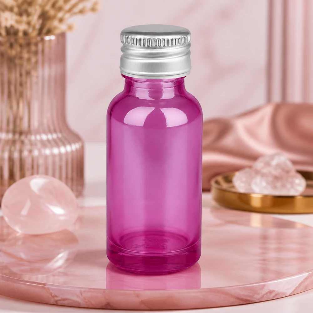 20ml pullo 11mm ruuvikorkki alumiini-hopea vakio PurpleLine.UT18/20 Laadukas 20ml violetti lasipullo, jossa on UV-suoja ja hopeinen alumiinikansi STD