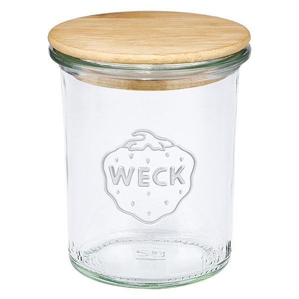 160ml WECK RR60 -mukit, joissa on puukansi