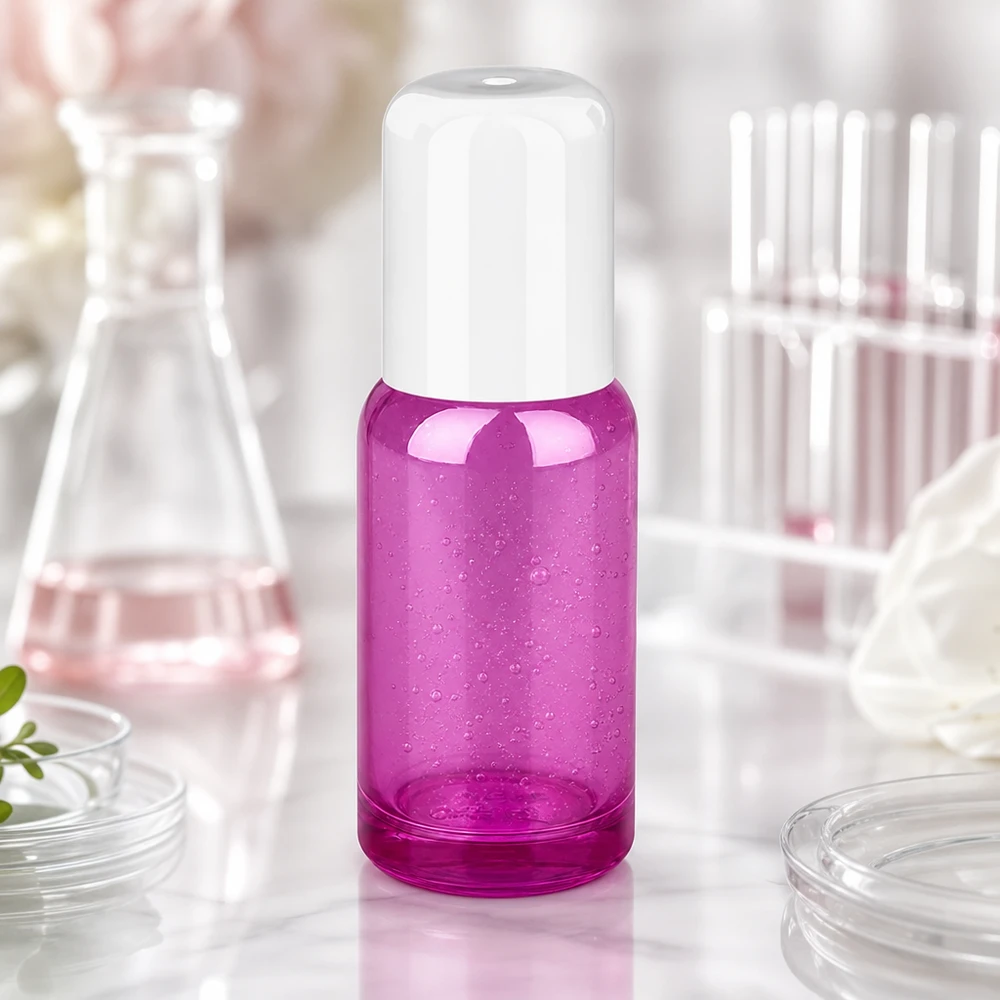 20ml roll-on-pullo valkoinen vakio PurpleLine UT18/20 PurpleLine UT18/20 Pienikokoinen 20ml roll-on-pullo valkoisella kannella kirkkaan violetilla värillä liikkeellä oloa varten