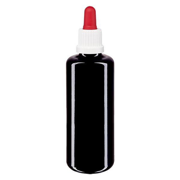 Apteekkipullo violetti 50ml pipetti valkoinen/punainen tamper-evident-suljin. Apteekkipullo violetti 50ml pipetti valkoinen/punainen tamper-evident-suljin.