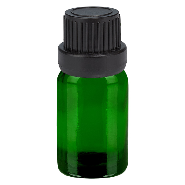 5ml pullo 11mm kierrekorkki musta peukaloinninestokorkki GreenLine UT18/5