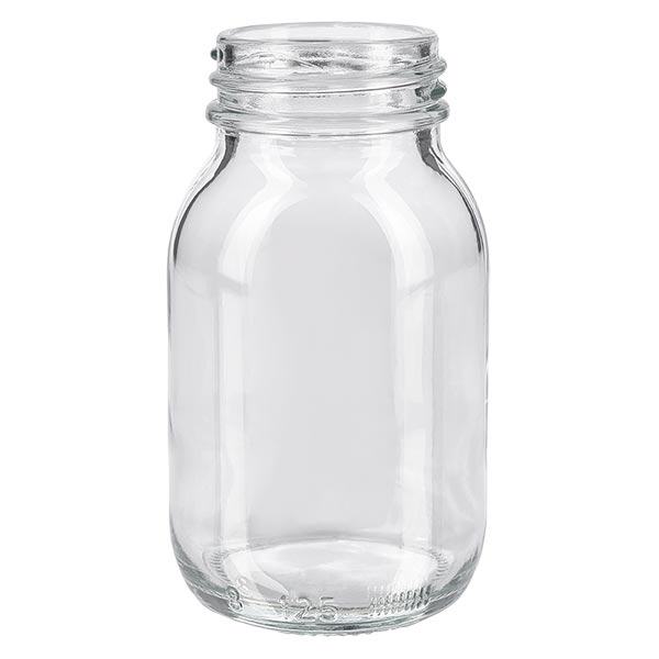 125ml kirkas lasinen leveäkaulainen pullo