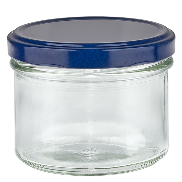 225ml juomalasit + BasicSeal-kansi sininen UNiTWIST