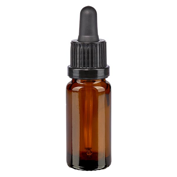 Apteekkipullo ruskea 10ml pipetti musta/musta OV Apteekkipullo ruskea 10ml pipetti musta/musta OV