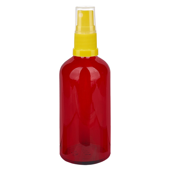 100ml suihkepullo keltainen/läpinäkyvä vakiokorkki RedLine UT18/100