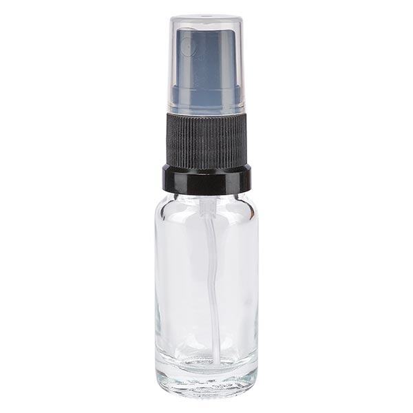 Apteekkipullo kirkas 10ml ruiskukorkki musta Apteekkipullo kirkas 10ml ruiskukorkki musta