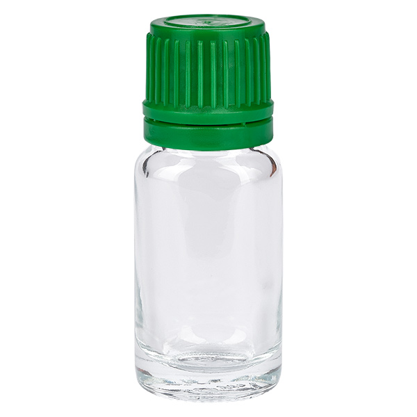 10ml pullo 11mm kierrekorkki vihreä tamper-evident korkki ClearLine UT18/10