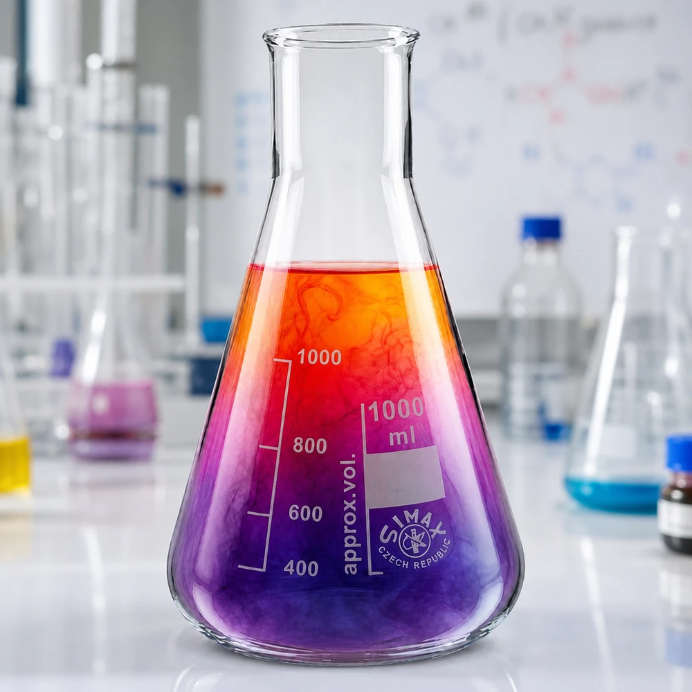Erlenmeyer-pullo 200ml leveäkaulainen pullo Lämmönkestävä Erlenmeyer-pullo 200ml leveä kaula laboratorion lämmitykseen ja tislaukseen.