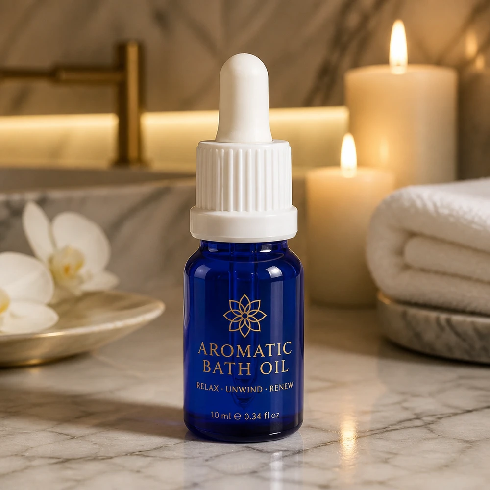 5 ml:n pipettipullo valkoinen tamper-evident-suljin BlueLine UT18/5 Pienikokoinen 5 ml:n pipettipullo valkoisella pipetillä ihanteellinen aromaterapiaan ja eteeristen öljyjen valmistukseen.