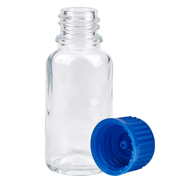 20ml pullo 11mm ruuvikorkki sininen Standard ClearLine UT18/20 20ml pullo 11mm ruuvikorkki sininen Standard ClearLine UT18/20