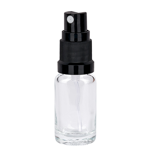 10ml suihkepullo musta vakiokorkki ClearLine UT18/10