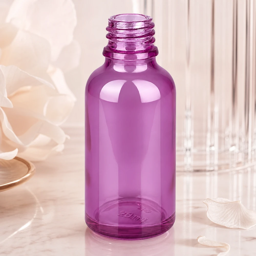 UNiTWIST kierrekierteinen lasipullo 30ml PurpleLine UT18/30 helppoon avaamiseen ja sulkemiseen.