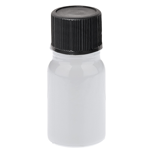 5 ml tiputuspullo 1 mm musta vakiokorkki WhiteLine UT18/5 5 ml tiputuspullo 1 mm musta vakiokorkki WhiteLine UT18/5