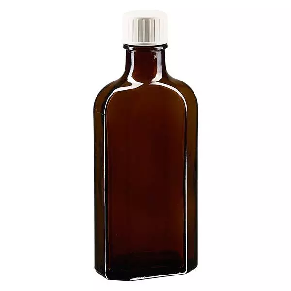 125 ml Meplatin ruskea ruuvikorkki, jossa on kaaderengas.