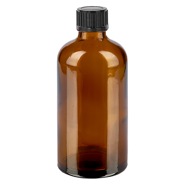 100ml pullo 11mm kierrekorkki musta Standard BrownL. UT18/100