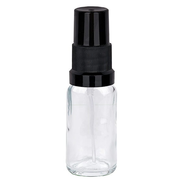 20ml suihkepullo musta vakiokorkki ClearLine UT18/20