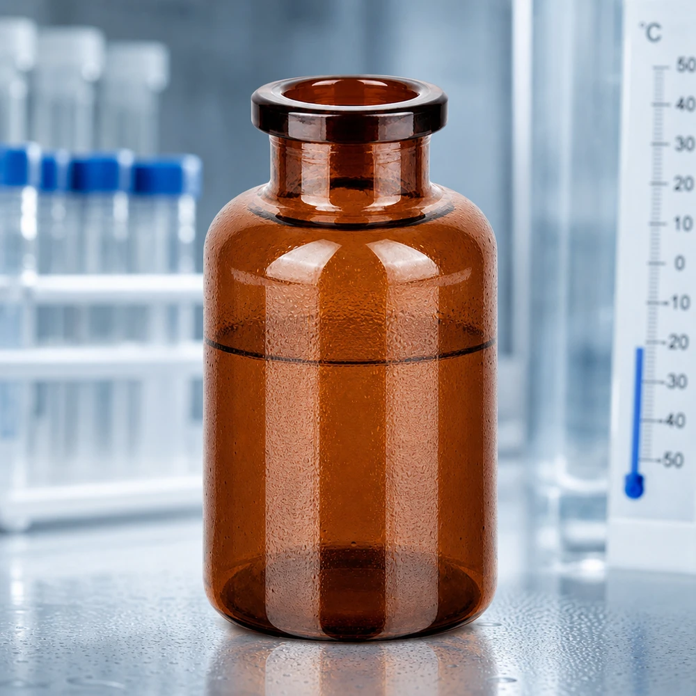 Braunglas Flasche 20ml für lichtempfindliche Injektionslösungen bei Minustemperaturen