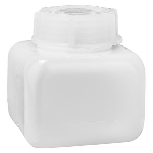 Kemikaalipullo 250ml, leveä kaula, valmistettu PE-HD:stä, luonnonvärinen