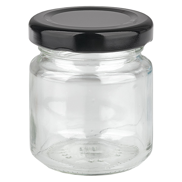 53ml pyöreä purkki, jossa on BasicSeal-kansi musta UNiTWIST
