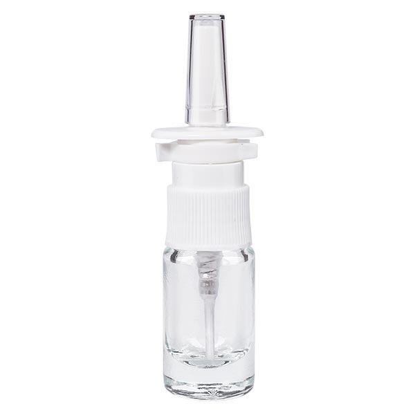 Apteekkipullo kirkas 5ml nenäsumutepullo valkoinen standardi Apteekkipullo kirkas 5ml nenäsumutepullo valkoinen standardi