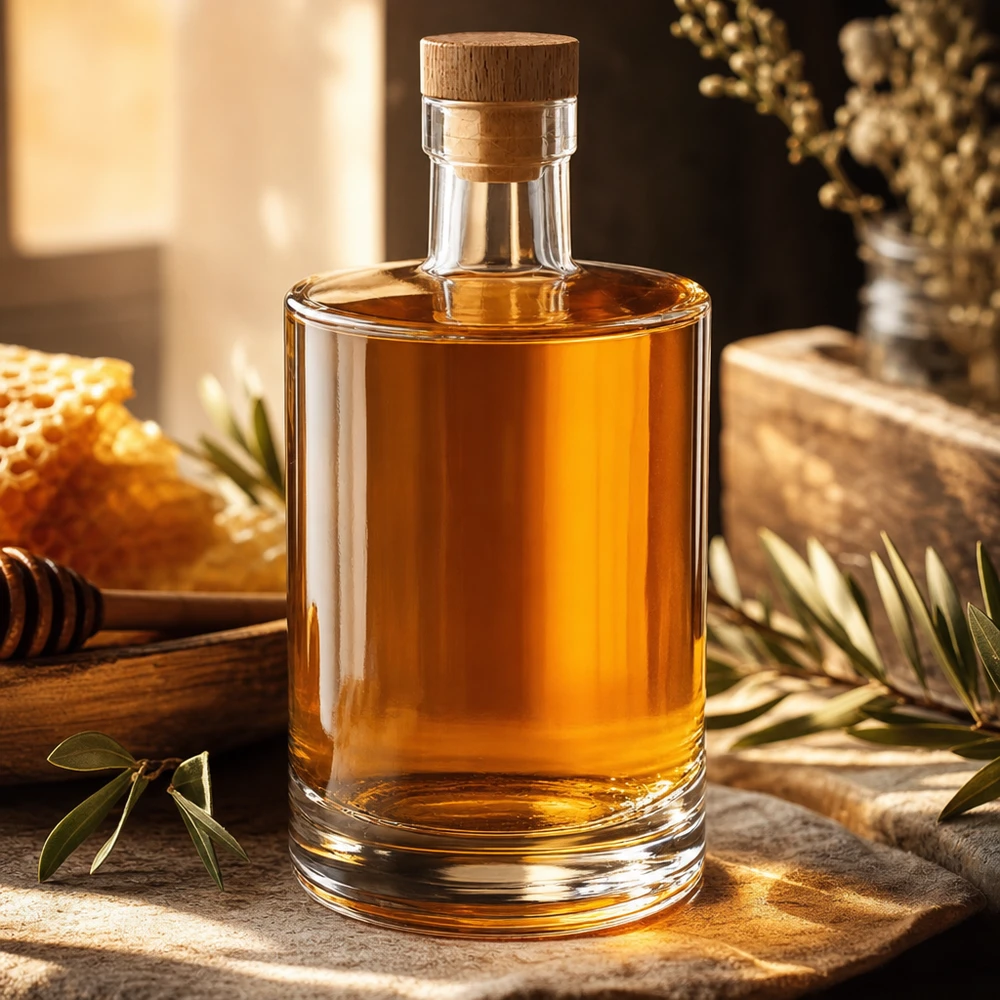 700ml Glasflasche "Galileo" mit Holzgriffkorken UNiTWIST®