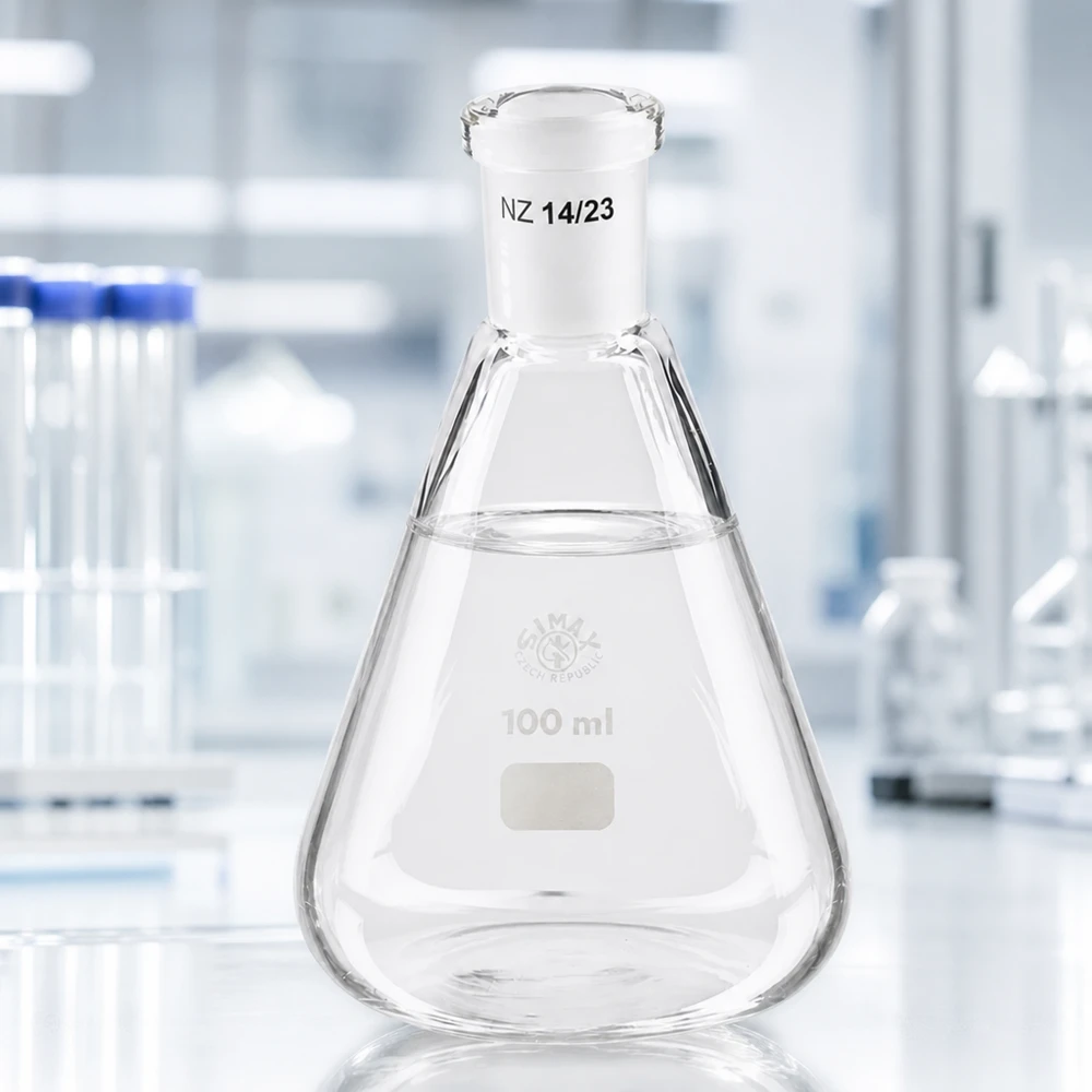 Erlenmeyer-pullo 100ml, jossa on vakiohionta (14/23).