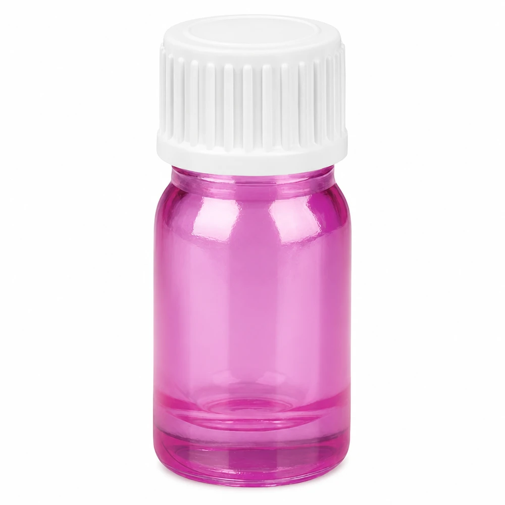 5ml tippapullo violetti läpinäkyvä valkoinen kierrekorkki UT18/5 PurpleLine