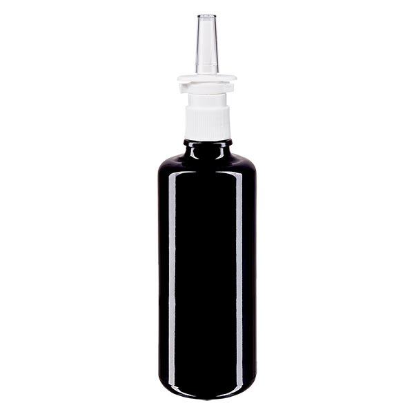 Apteekkipullo violetti 50ml nenäsumutin valkoinen standardi Apteekkipullo violetti 50ml nenäsumutin valkoinen standardi