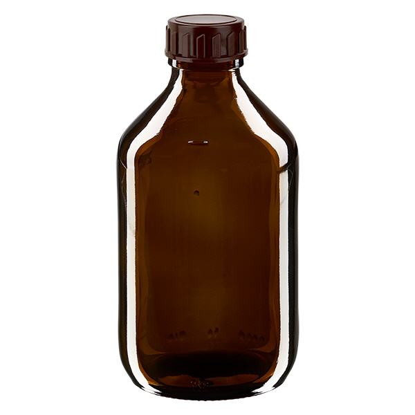 250ml lääkepullo ruskea, jossa ruskea ApoGlas-korkki 250ml lääkepullo ruskea, jossa ruskea ApoGlas-korkki